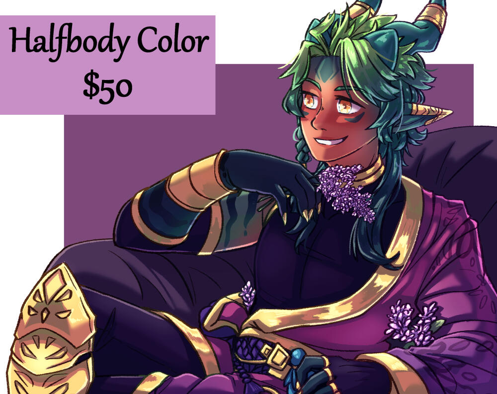 Half Body Color Example Half Body Color Example