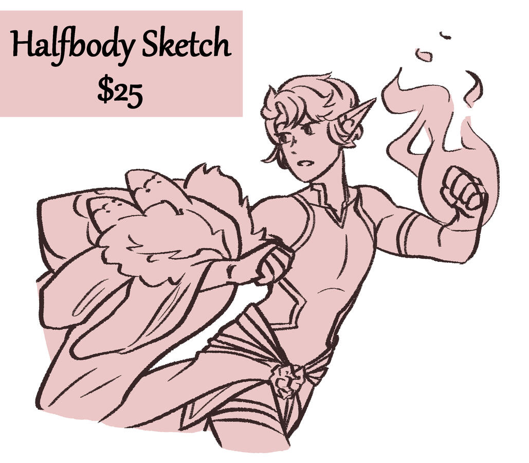 Half Body Sketch Example